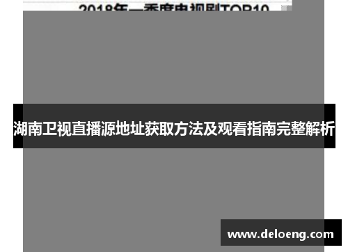 湖南卫视直播源地址获取方法及观看指南完整解析